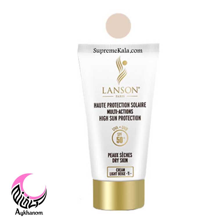 ضدآفتاب رنگی لانسون ضدچروک و ضد لک است.مراقبت بالای پوست در برابر آفتاب داراست.